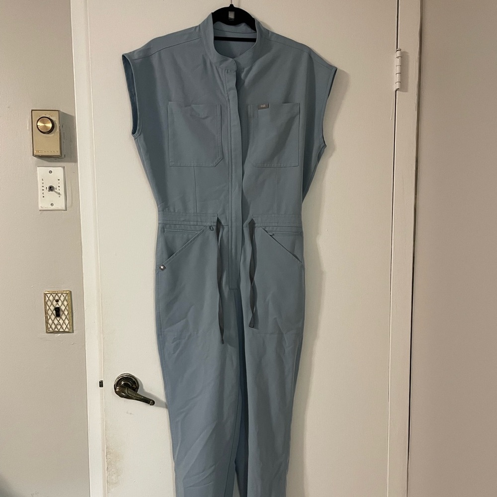 FIGS Ceil Blue Rafaela Cargo ScrubJumpsuit (XS)
